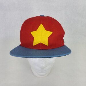 Steven Universe Cap Hat Red Snapback Flat Blue Bill Cartoon Network Adjustable